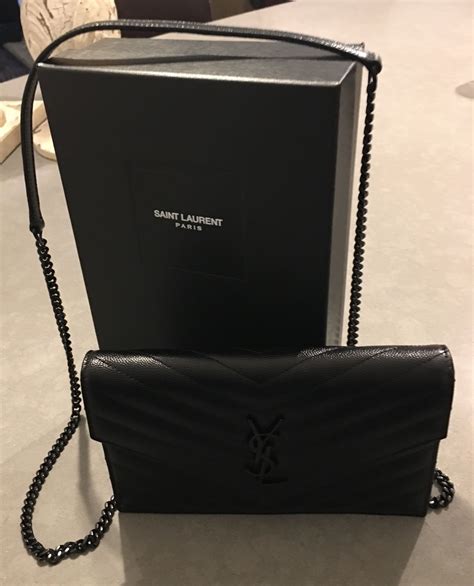 ysl wallet on chain unboxing|YSL wallet on chain review.